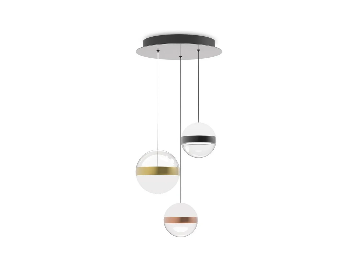 Ideal Lux GALAXY Plafonnier suspendu à 3 lampes à LED blanc 3000 K
