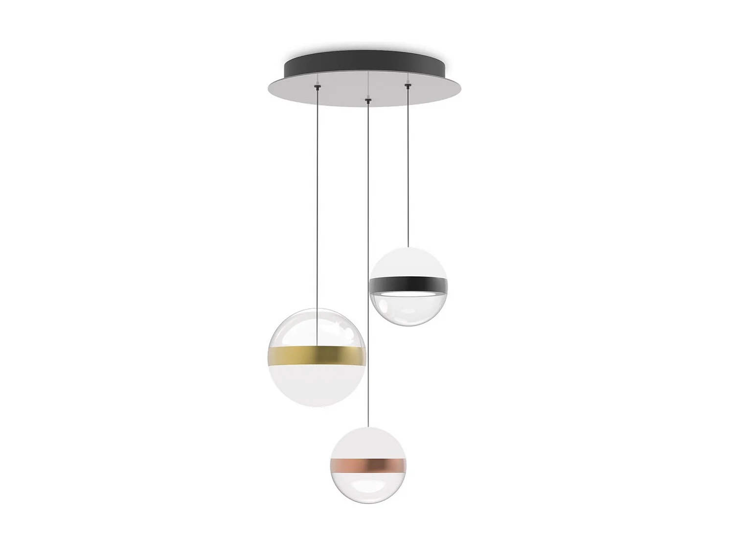 Ideal Lux GALAXY Lampa sufitowa wisząca LED 3-punktowa, biała, 3000K