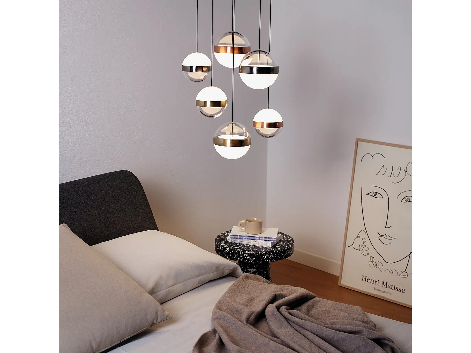 Ideal Lux GALAXY Lampa sufitowa wisząca LED 3-punktowa, biała, 3000K