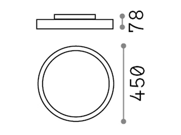Ideal Lux FLY 45 cm integriertes LED-Halbbündiglicht Schwarz, 3000 K, IP40