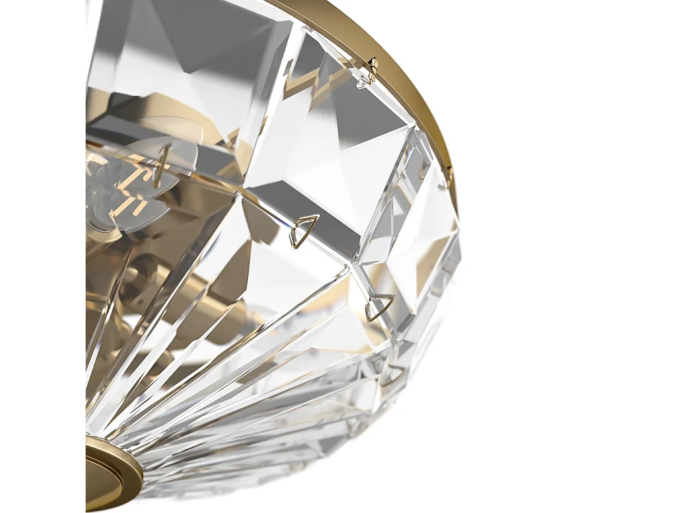 Maytoni Facet Plafón semiempotrado Bowl neoclásico dorado