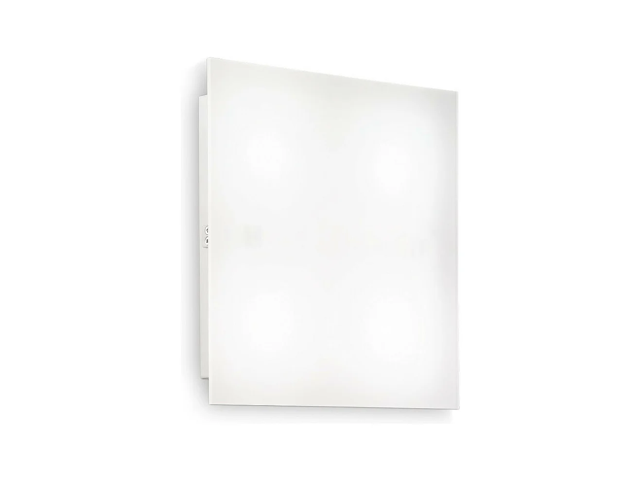 Ideal Lux Flat - Plafón de techo grande de 4 luces Blanco