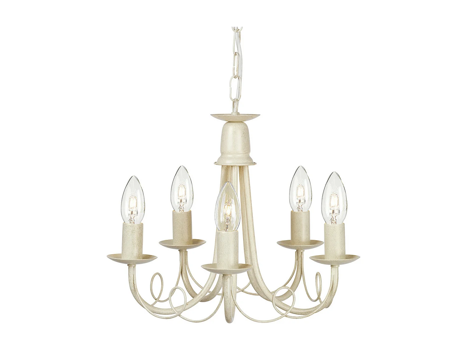 Elstead Minster - 5 Leichte Kronleuchter Elfenbein, Gold Finish, E14