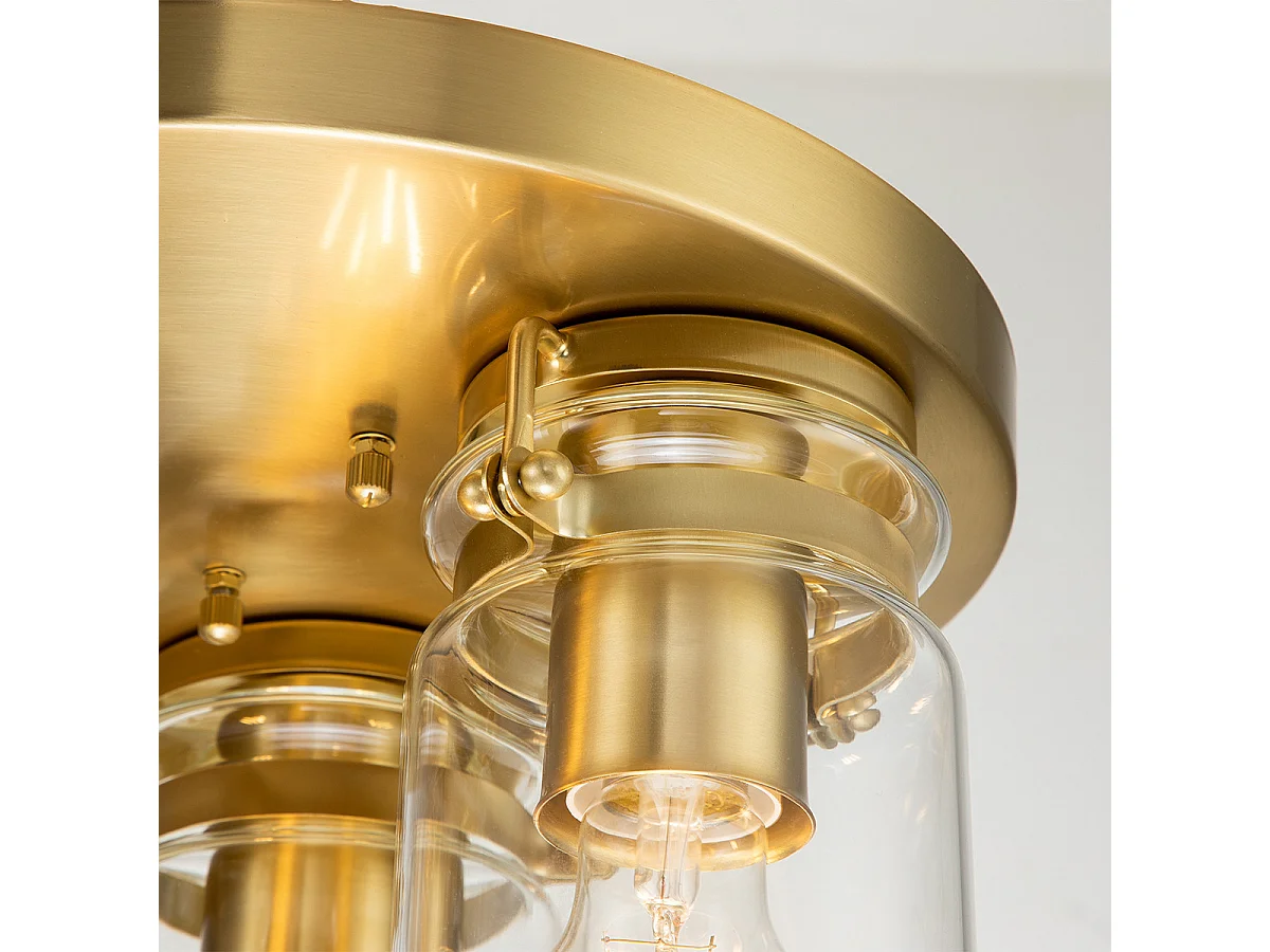 Elstead Kichler Brinley Skärm Cluster Takljus Borstad mässing