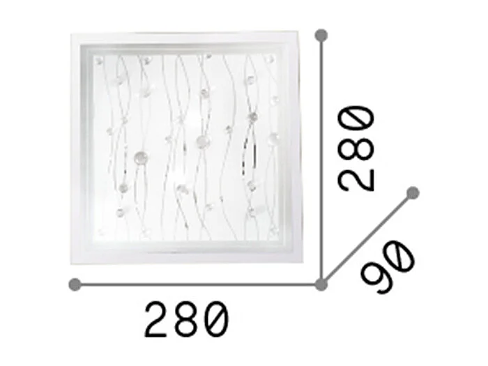 Ideal Lux Ocean - Plafoniera a filo soffitto piccola a 2 luci multicolore, attacco E27