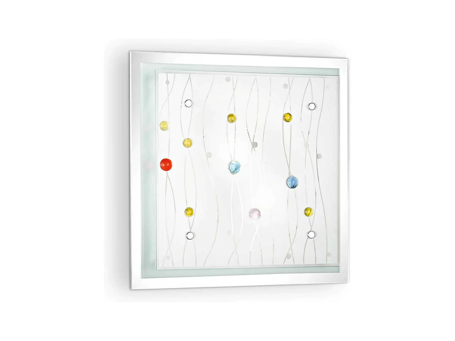 Ideal Lux Ocean - Plafón de techo pequeño de 2 luces multicolor, E27