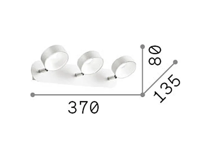 Ideal Lux Oby - LED 3 Licht Deckenleuchte Weiß