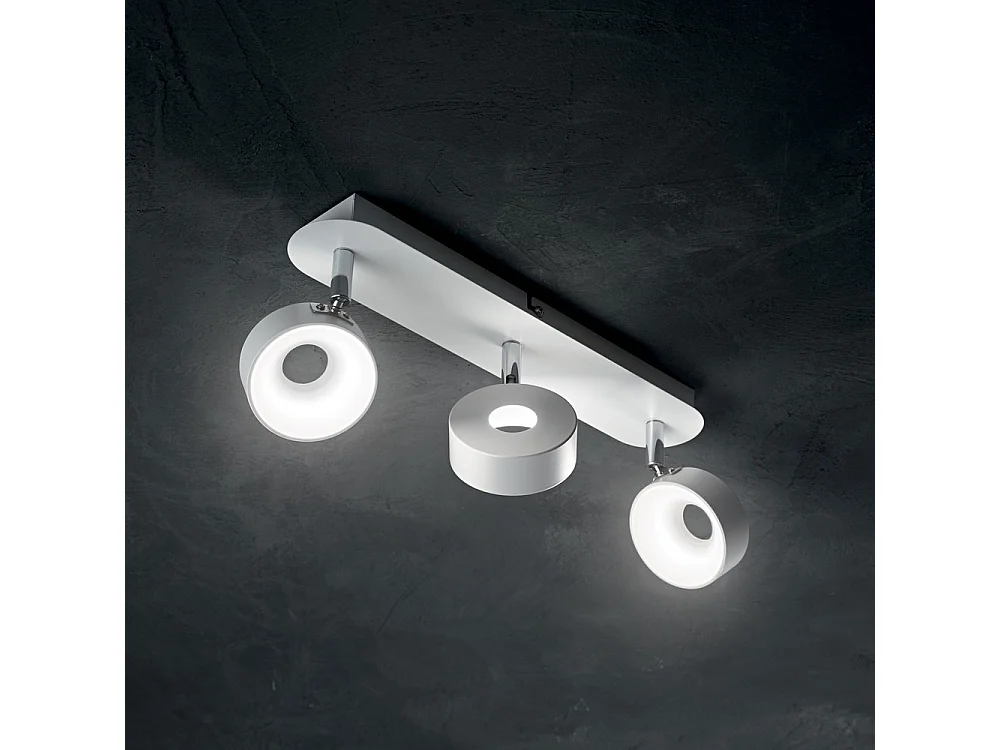 Ideal Lux Oby - Lámpara de techo LED 3 luces Blanca