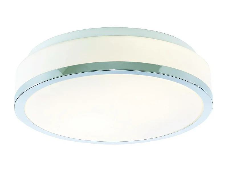 Searchlicht Discs - Badezimmer Flush 2 Lichtdecke Chrom, Opal IP44, E27