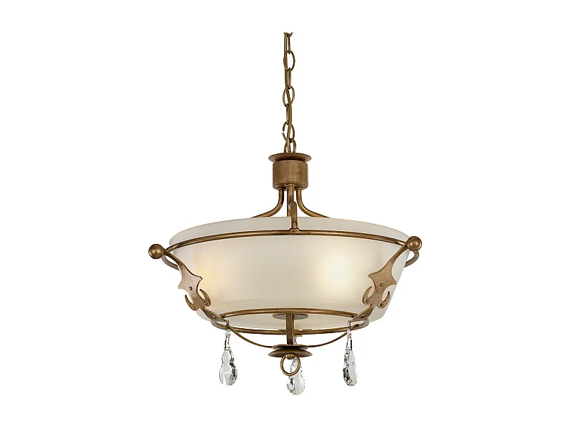 Elstead Windsor - 3 licht Semi Flush licht - Goldpatina, E14