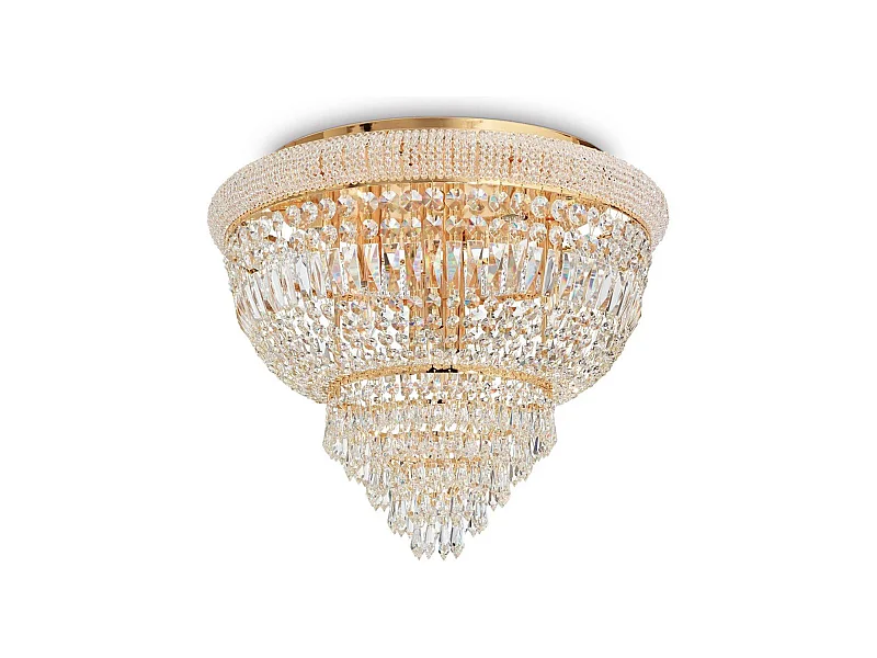 Ideal Lux Dubai - Lámpara de araña de techo con 6 luces, latón, E14