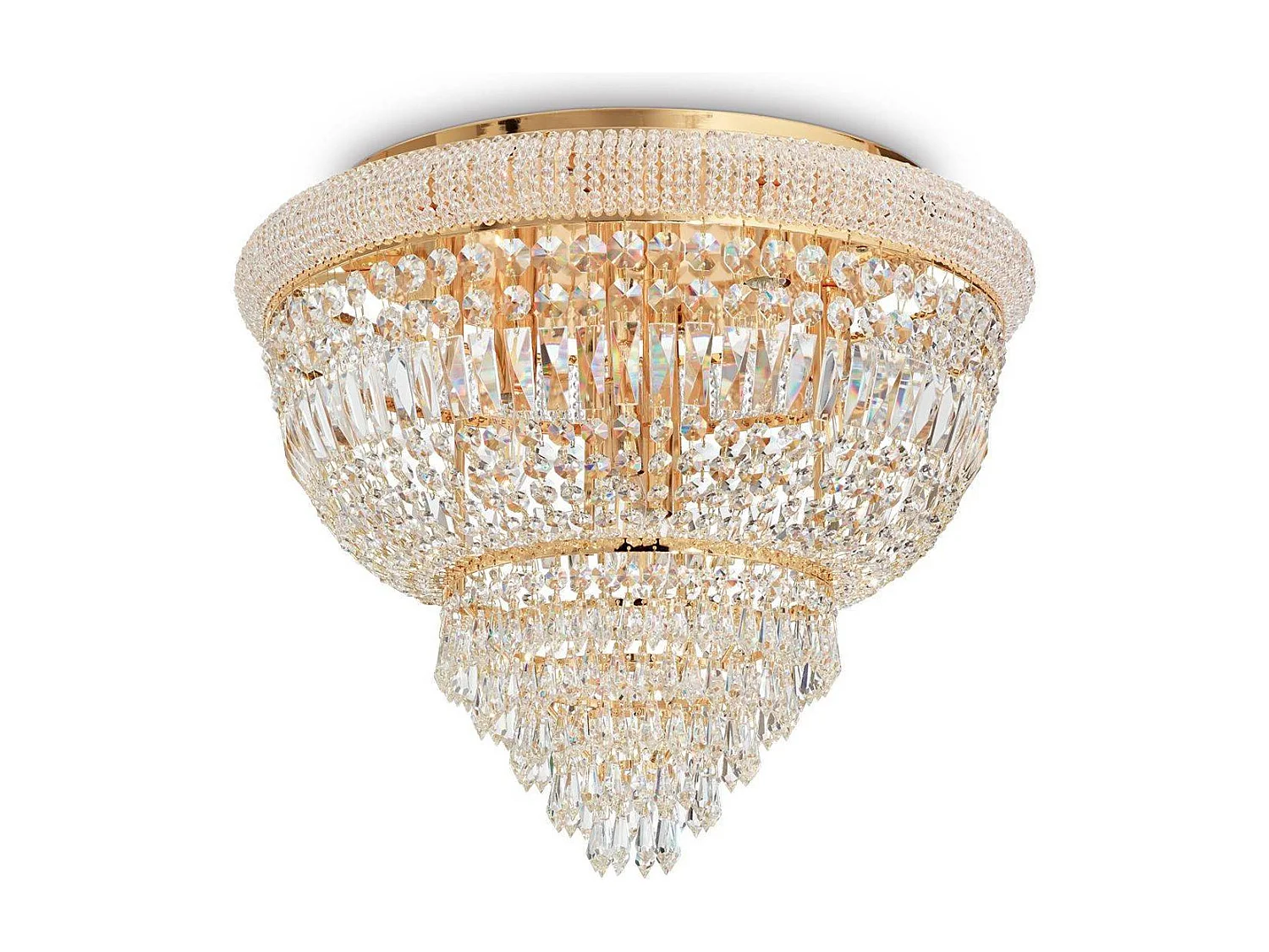 Ideal Lux Dubai Lustre à 6 ampoules au fini laiton, E14