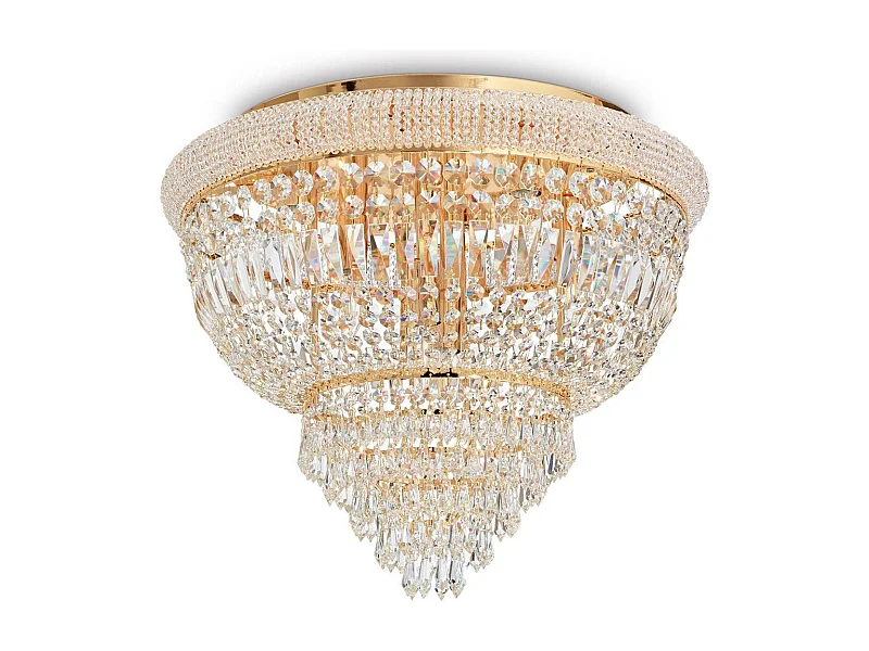 Ideal Lux Dubai Lustre à 6 ampoules au fini laiton, E14