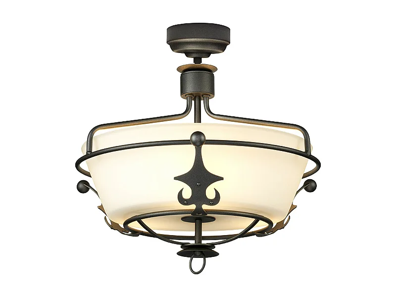 Elstead Windsor 3 Light Semi-Flush - Grafit, E27