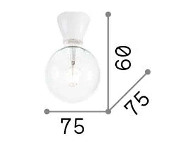 Ideal Lux Winery - Lámpara de techo 1 luz Blanca