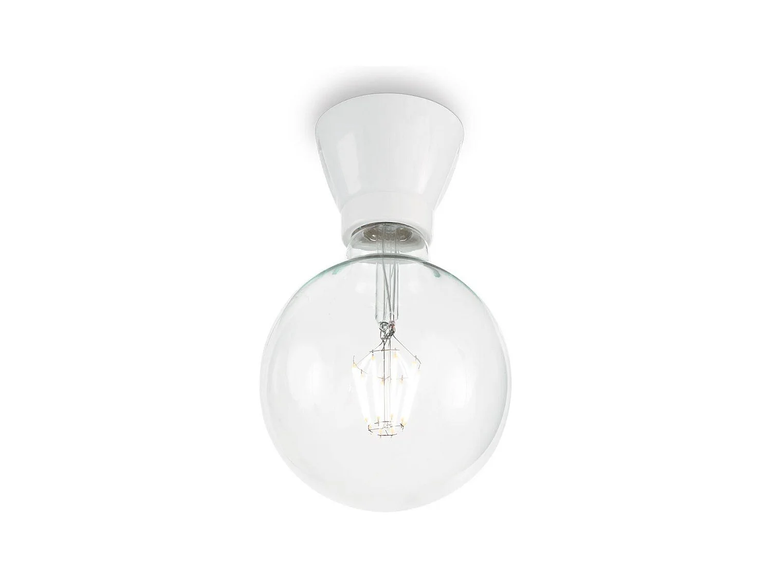 Ideal Lux Winery - Plafoniera a 1 luce Bianca