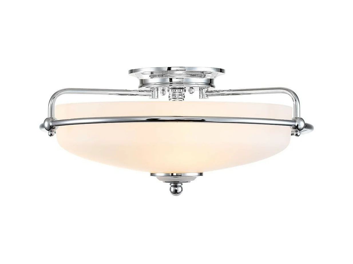 Elstead Quoizel Griffin Plafonnier semi-encastré Bowl chrome poli