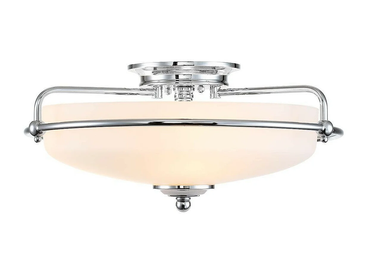 Elstead Quoizel Griffin Skål Semi Flush Taklampa Polerad Krom