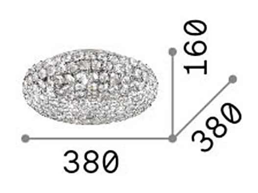 Ideal Lux King - Lámpara de techo de 5 luces Dorada