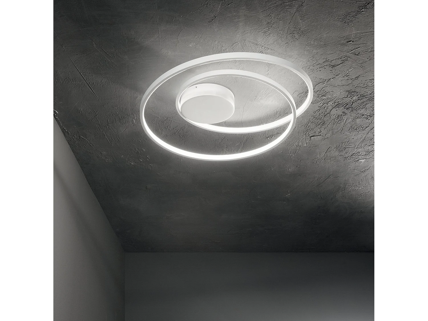 Ideal Lux OZ Plafoniera semi-incasso LED integrata Nero 2700K