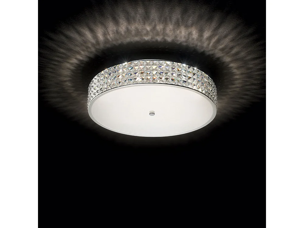 Ideal Lux Roma - 9 licht Large Flush Deckenleuchte Chrom, G9