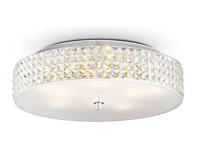 Ideal Lux Roma Grand plafonnier à 9 ampoules au fini chrome, G9