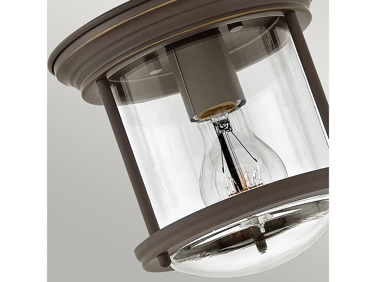 Hadrian Hinkley 1 luce da incasso in bronzo lucidato a olio con vetro IP44