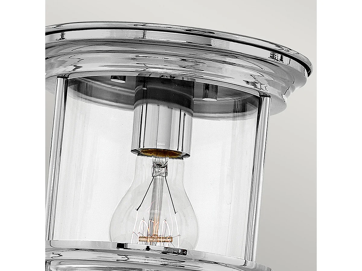 Hadrian Hinkley 1 licht Flush Mount Chrom mit Glas IP44