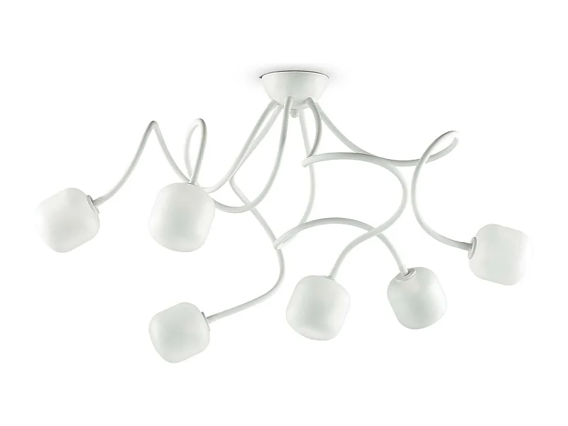 Ideal Lux Octopus - 6 licht Multi Arm Deckenleuchte Weiß