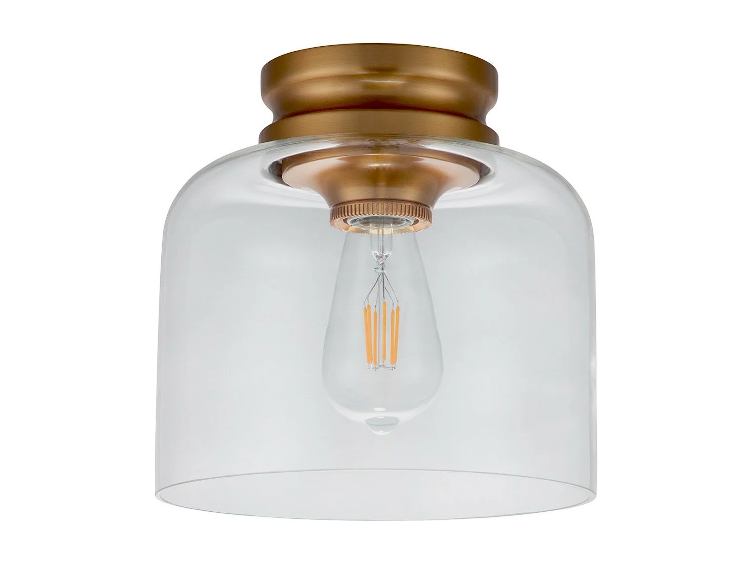 Elstead Feiss Hounslow Lampada da soffitto semi-incasso a sfera in ottone brunito