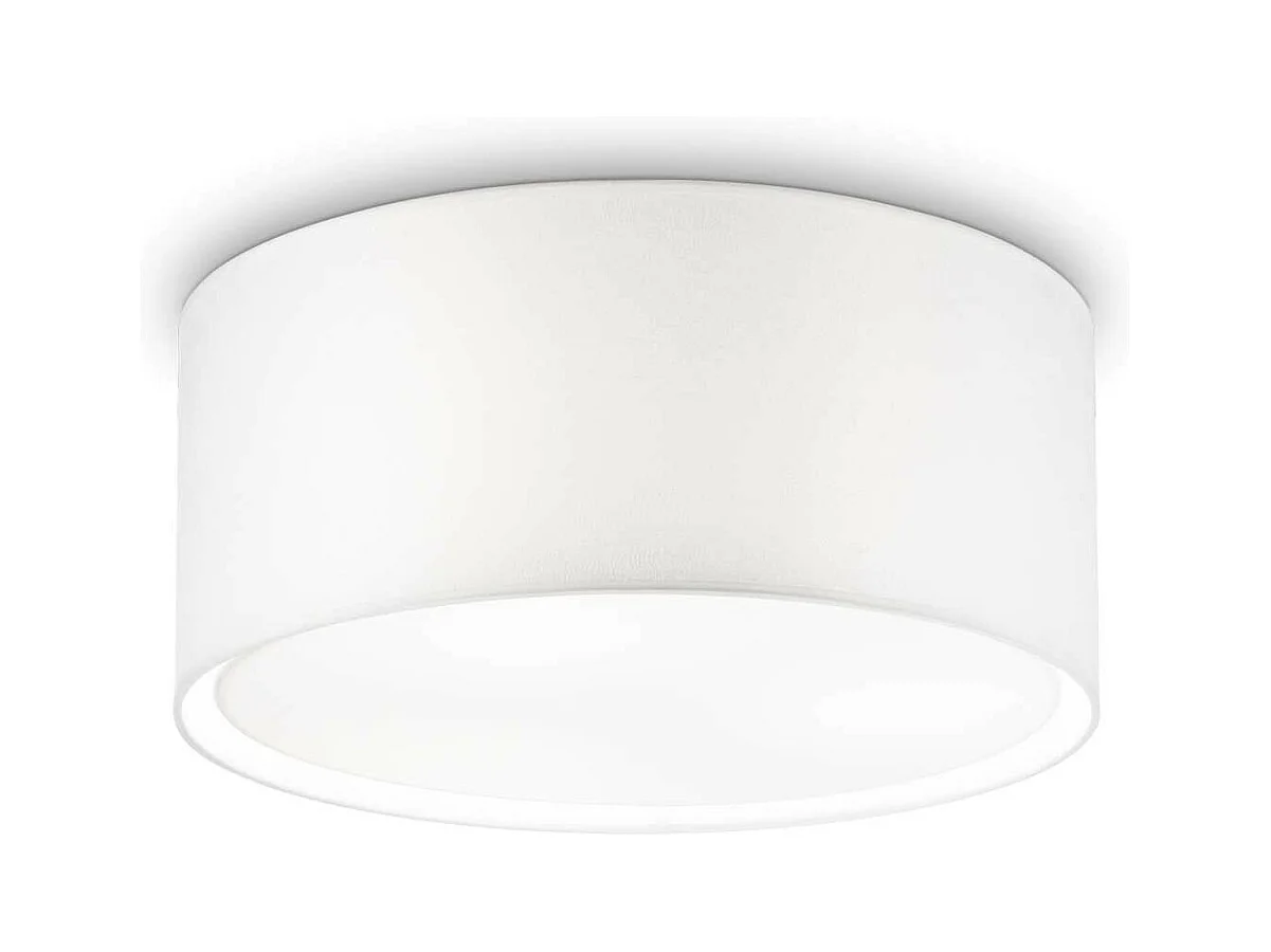 Ideal Lux Wheel - Plafoniera a filo soffitto 3 luci bianca, attacco E27