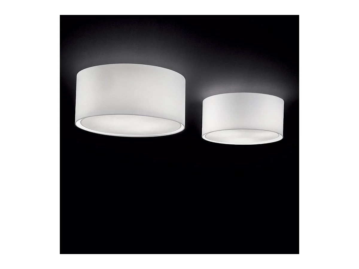 Ideal Lux Wheel - 3 licht Small Ceiling Flush Hellweiß, E27