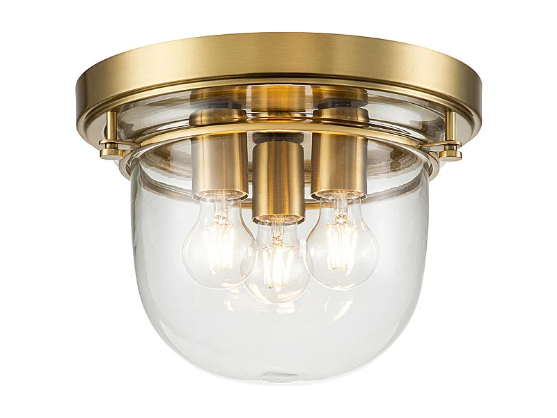 Elstead Quoizel Whistling Bowl Semi-Flush Deckenleuchte Messing gebürstet, IP44