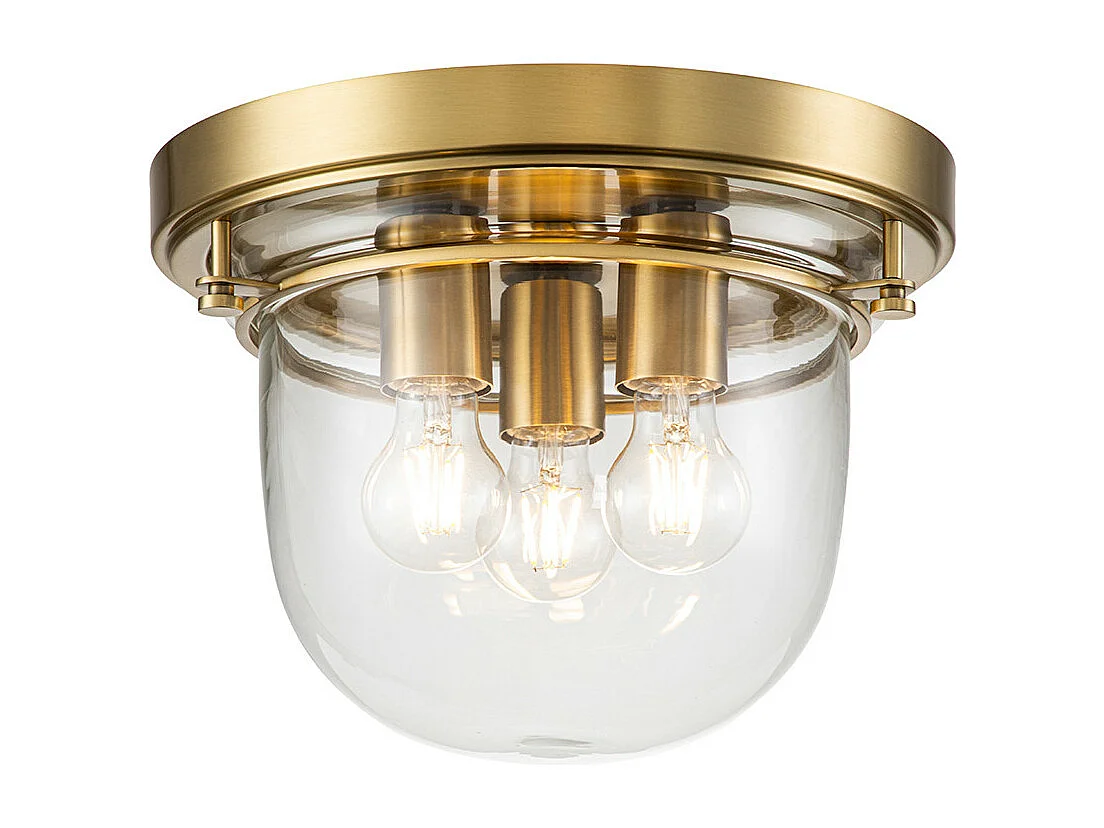 Elstead Quoizel Whistling Bowl Semi-Flush Deckenleuchte Messing gebürstet, IP44