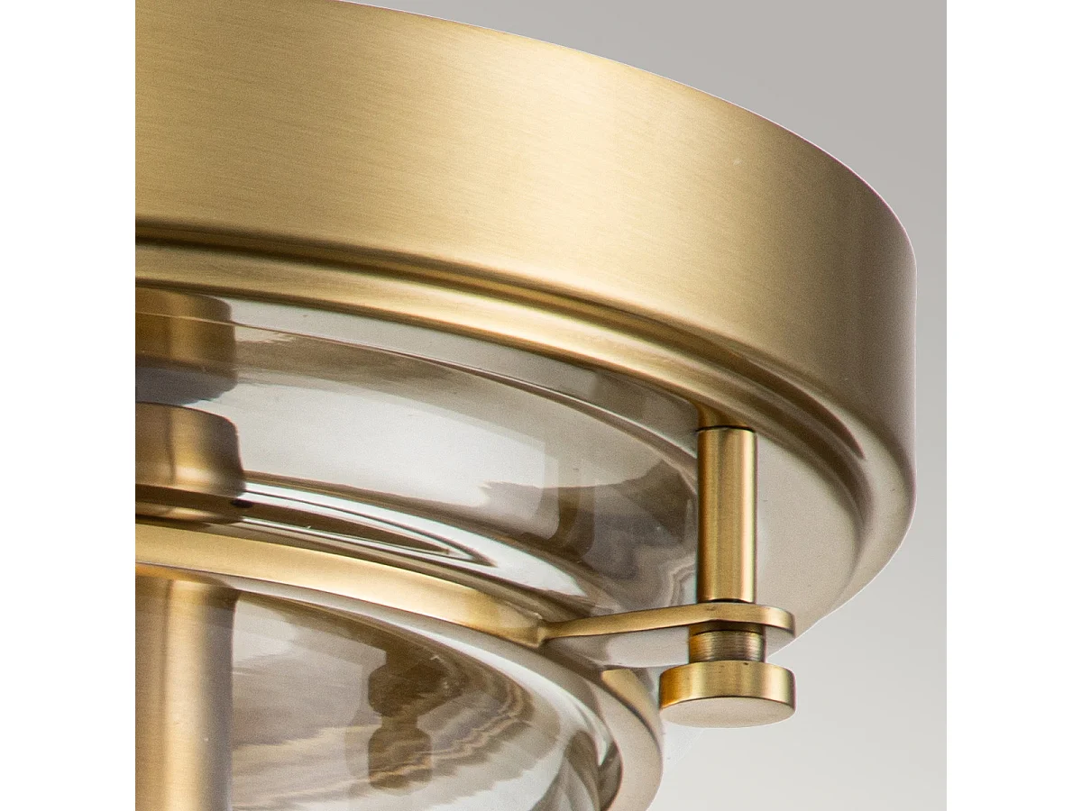 Elstead Quoizel Whistling Bowl Semi-Flush Deckenleuchte Messing gebürstet, IP44