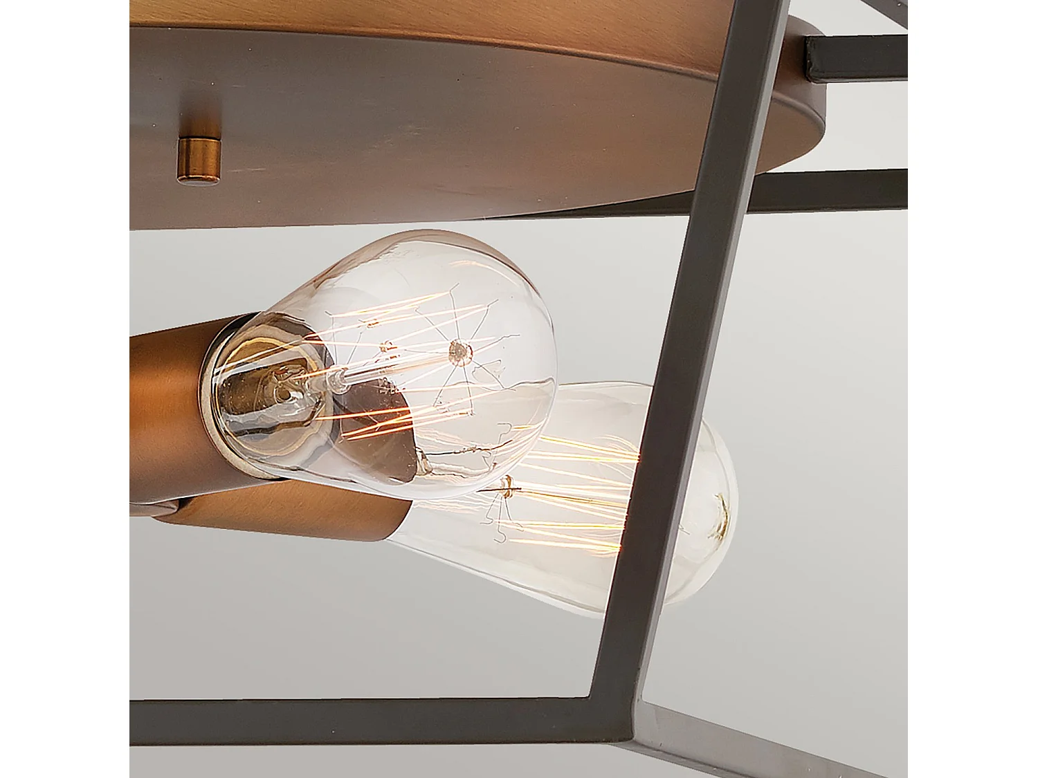 Elstead Hinkley Fulton Lampada da soffitto semi-incasso a braccio multiplo in bronzo con accenti in ottone cimelio