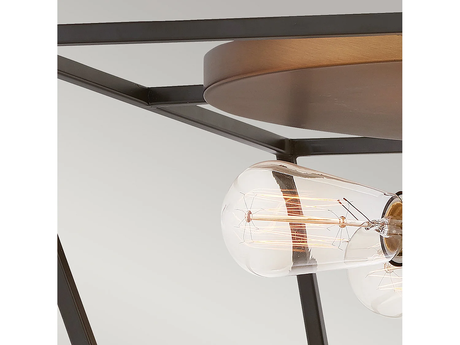 Elstead Hinkley Fulton Lampada da soffitto semi-incasso a braccio multiplo in bronzo con accenti in ottone cimelio