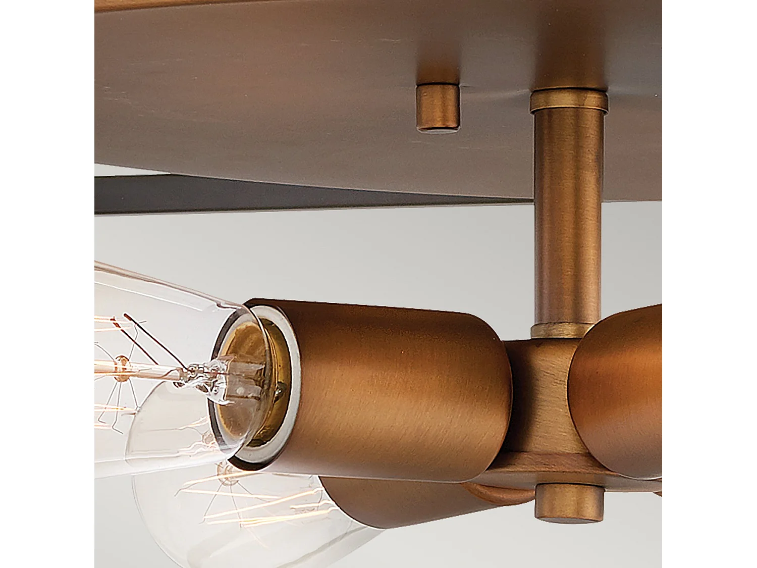 Elstead Hinkley Fulton Lampada da soffitto semi-incasso a braccio multiplo in bronzo con accenti in ottone cimelio