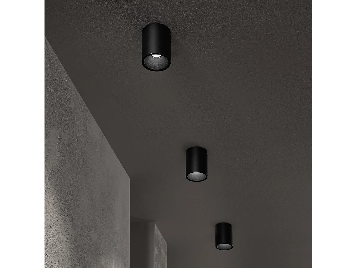 Ideal Lux NITRO Oprawa sufitowa LED montowana na powierzchni, czarna, 2700K
