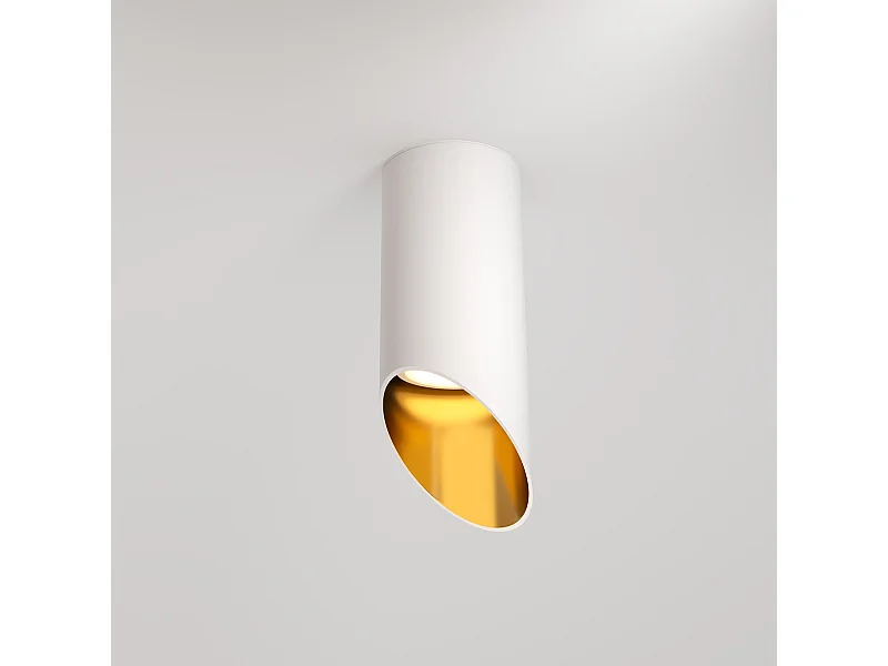 Maytoni Lipari Downlight montato su superficie bianco, oro, 15 cm GU10