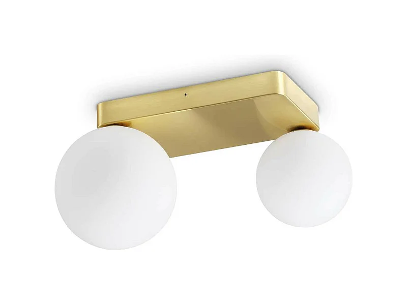 Ideal Lux PENTA Plafoniera Globo a 2 Luci in Ottone