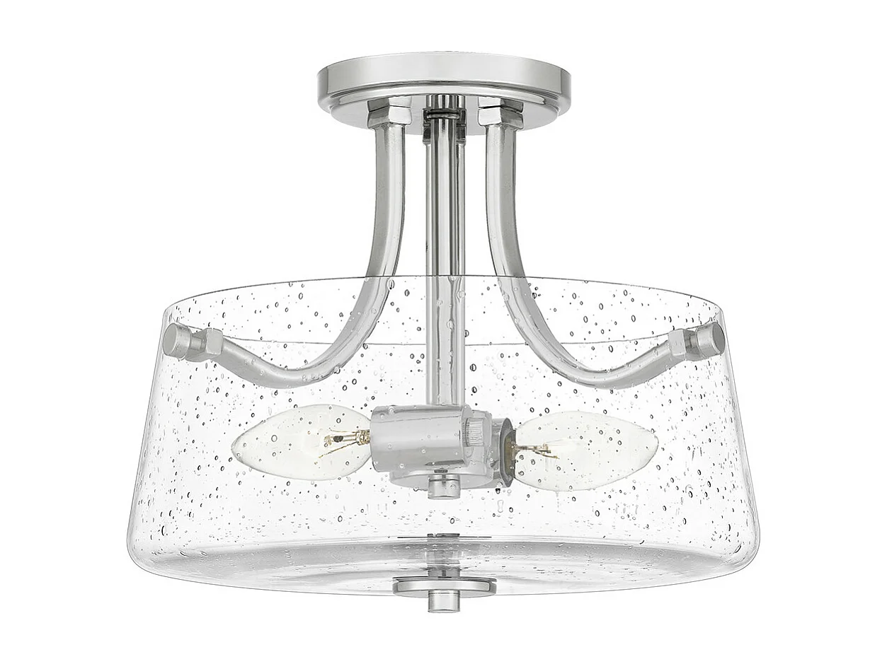 Elstead Quoizel Hollister Plafonnier semi-encastré Bowl nickel poli