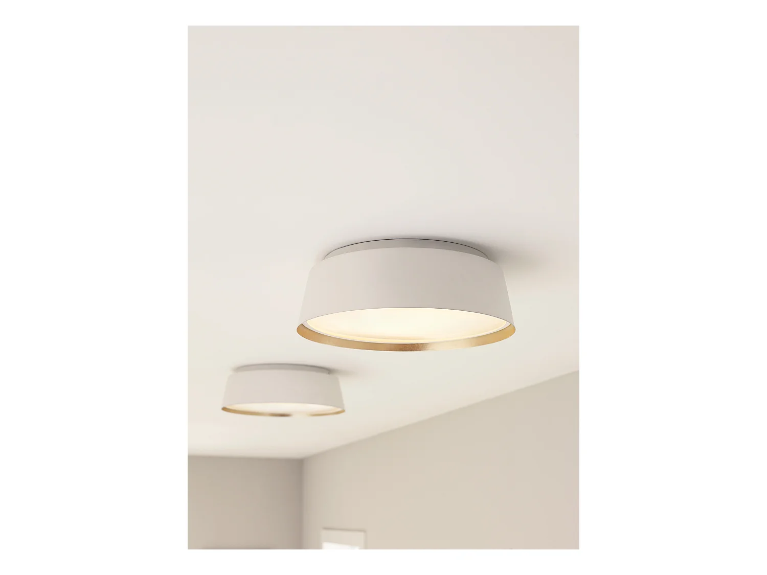 Elstead Asher 3 licht Flush Deckenleuchte, Matt White, E14