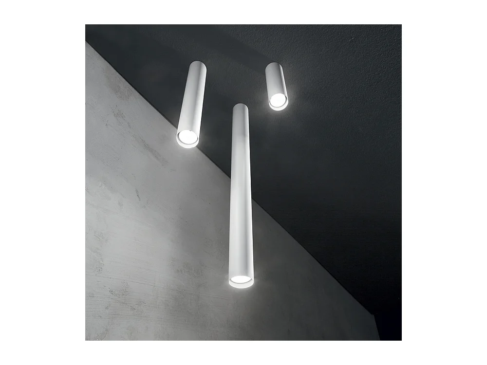 Ideal Lux LOOK - Plafoniera da interno a 1 luce bianca, GU10