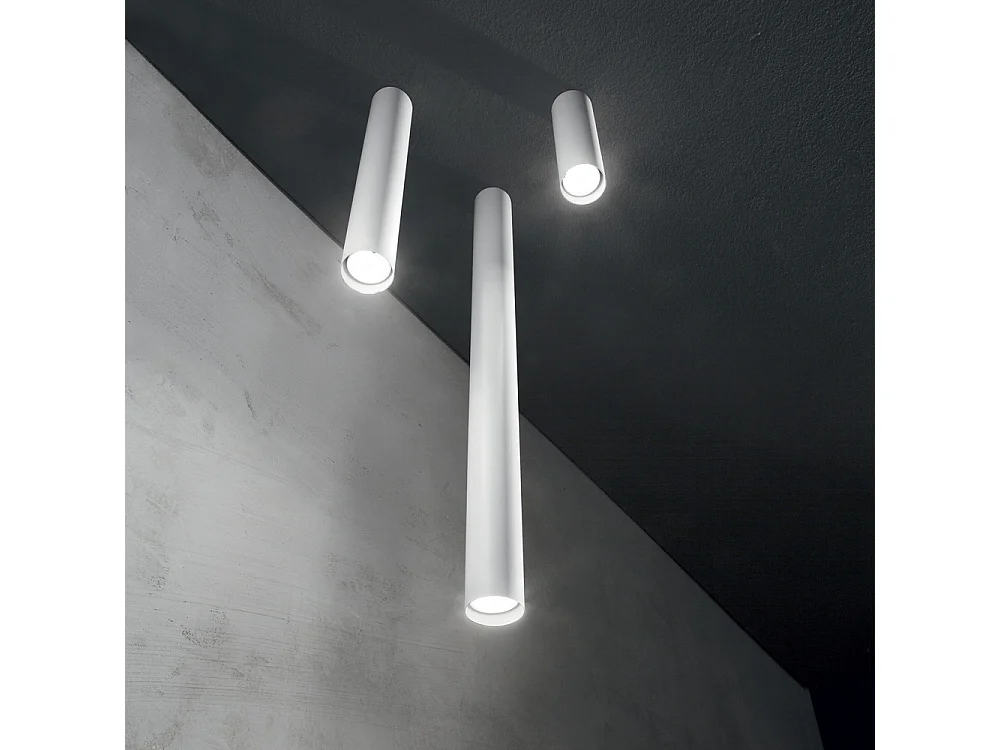 Ideal Lux LOOK - Plafoniera da interno a 1 luce bianca, GU10