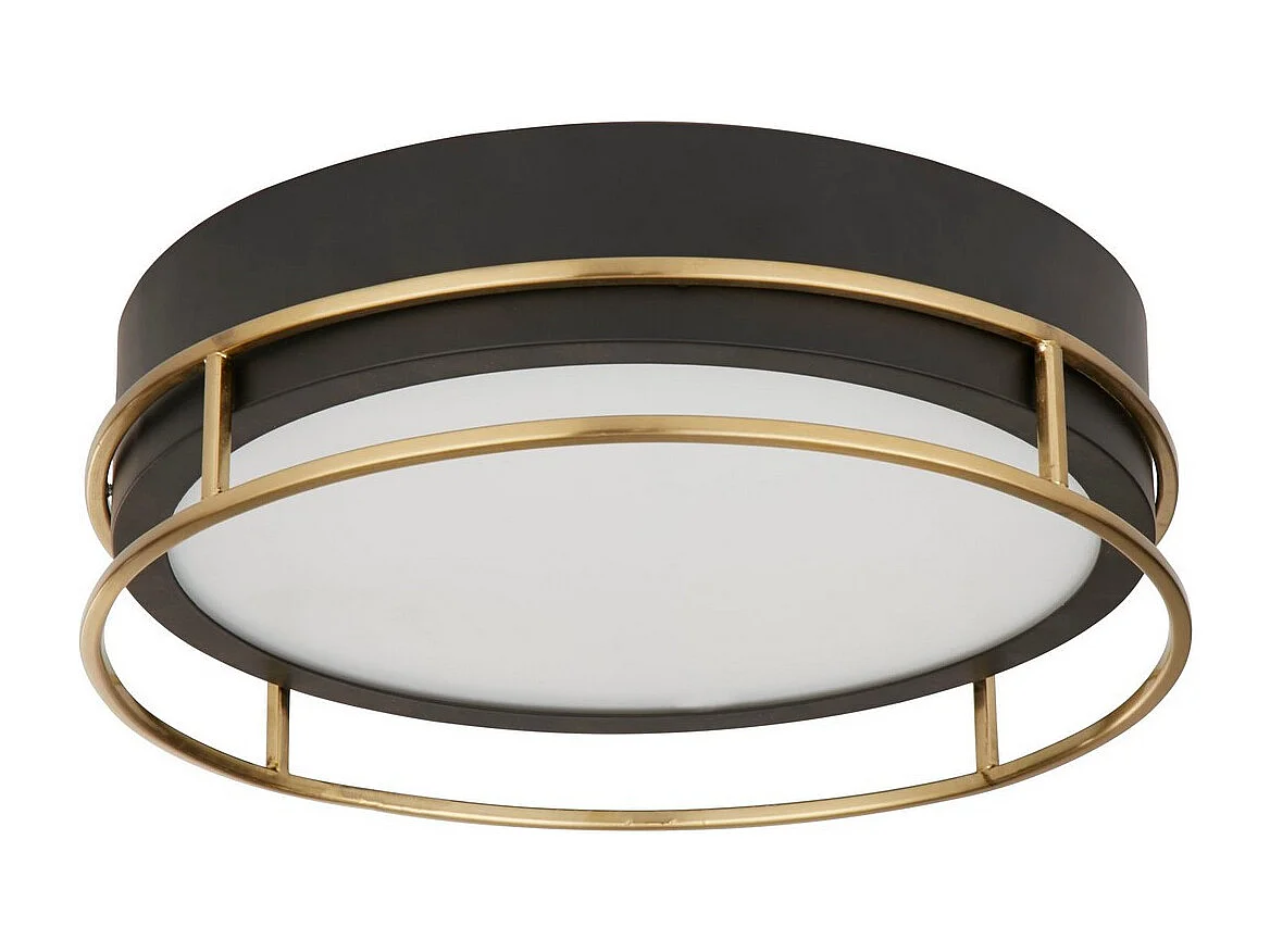 Searchlight Pheonix Phoenix 2 luci a filo nero, ottone, vetro smerigliato