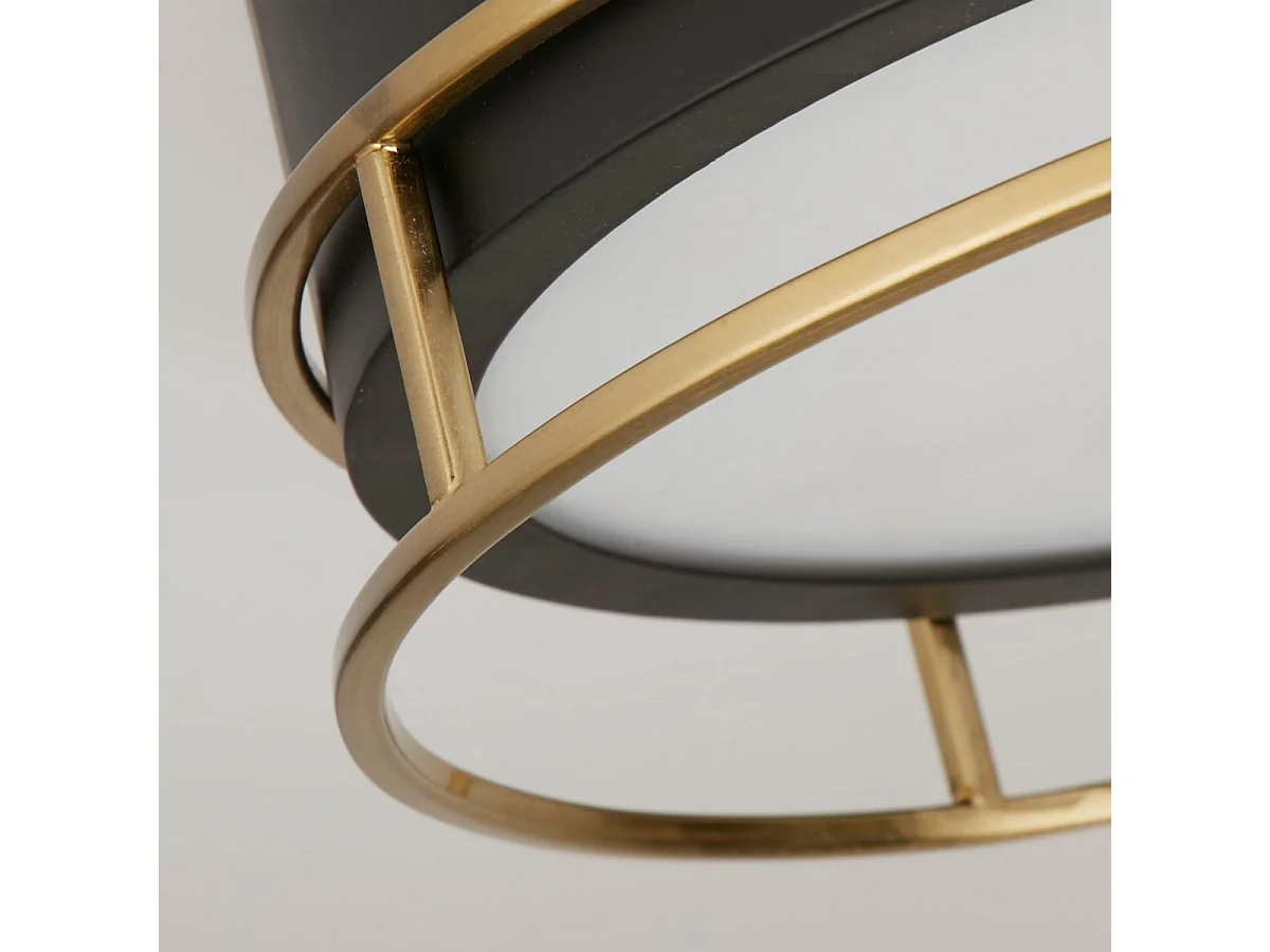 Searchlight Pheonix Phoenix 2 luci a filo nero, ottone, vetro smerigliato