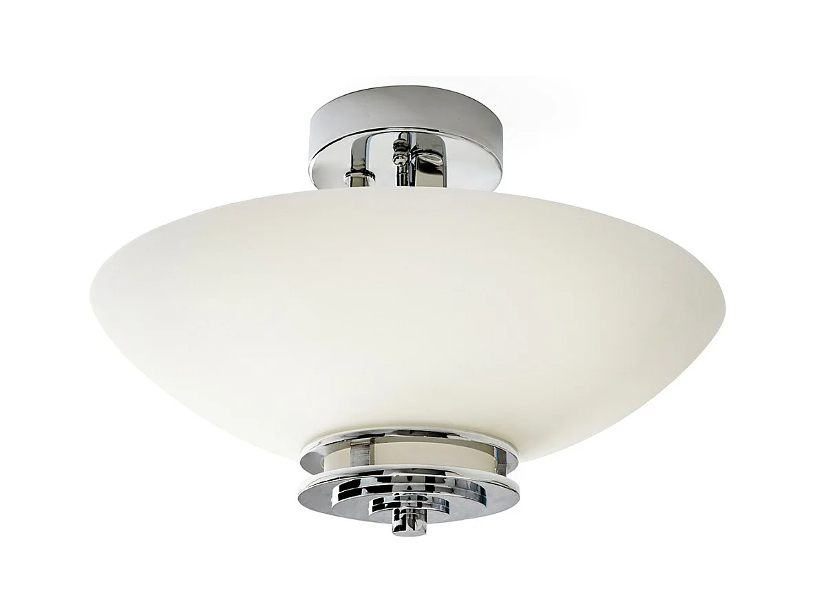 Elstead Hendrik Plafonnier semi-encastré de salle de bains à 3 ampoules, chrome poli IP44, G9