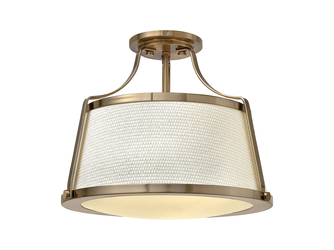 Elstead Charlotte - 3 licht Semi Flush Deckenleuchte Gebürstetes Karamell, E27