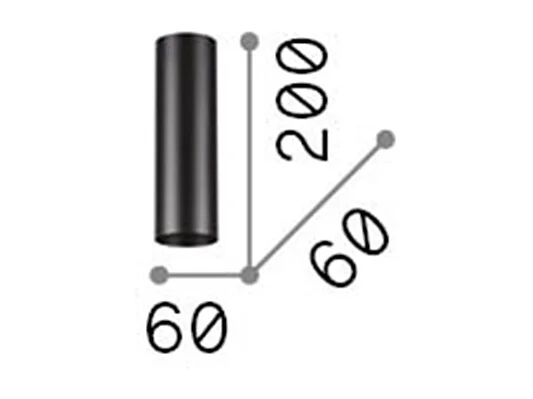 Ideal Lux LOOK - Plafoniera da interno a 1 luce nera, GU10